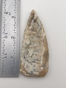 3 & 1/4" Agate Basin from Illinois Indian Artifact Arrowhead