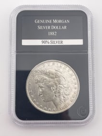 1882 Genuine Morgan Silver Dollar Coin 90% Silver
