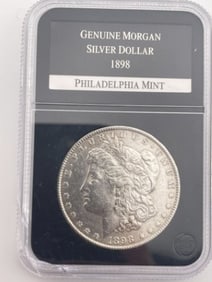 1898 Genuine Morgan Silver Dollar Coin Philadelphia Mint