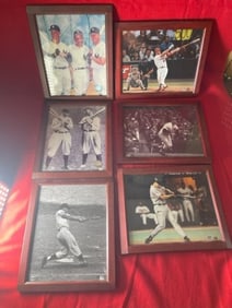 6 Framed Baseball 8x10 Pictures
