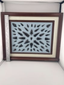 Frame of Gem Quality Obsidian Points from the Michael Knabe Collection