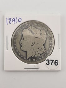 1891 O Morgan Silver Dollar Coin