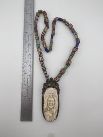 Bone Craving with Chevron Bead Necklace