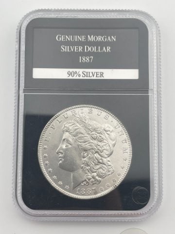 1887 Genuine Morgan Silver Dollar Coin 90% Silver (1 of 2)