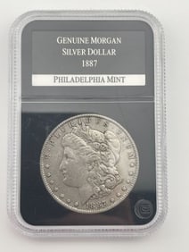 1887 Genuine Morgan Silver Dollar Coin Philadelphia Mint