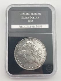 1897 Genuine Morgan Silver Dollar Coin Philadelphia Mint
