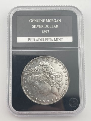 1897 Genuine Morgan Silver Dollar Coin Philadelphia Mint (1 of 2)