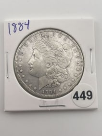 1884 Morgan Silver Dollar Coin