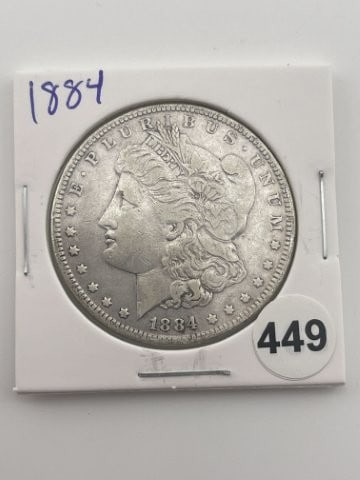1884 Morgan Silver Dollar Coin (1 of 2)