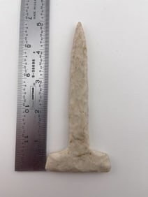 5" White Chert Drill from Ohio Indian Artifact Arrowhead
