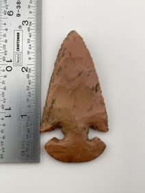 2 & 1/2" E-Notch Beveled Point from Ohio Indian Artifact Arrowhead