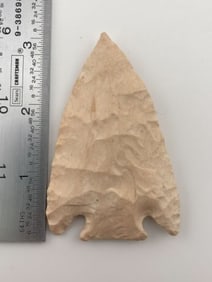 3" Snyders White Chert from Illinois Indian Artifact Arrowhead