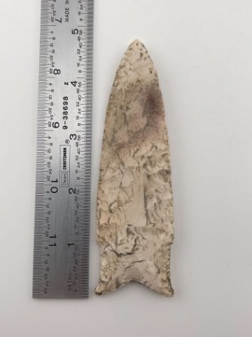 4 & 1/2" Dalton from Illinois Indian Artifact Arrowhead (1 of 3)
