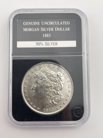 1885 UNC Genuine Morgan Silver Dollar Coin 90% Silver