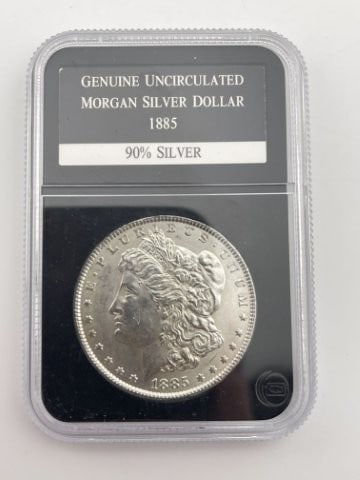 1885 UNC Genuine Morgan Silver Dollar Coin 90% Silver (1 of 2)