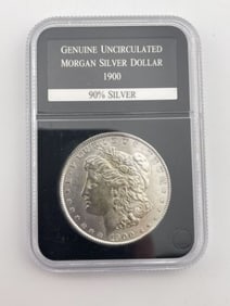 1900 UNC Genuine Morgan Silver Dollar Coin 90% Silver