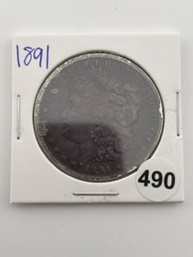 1891 Morgan Silver Dollar Coin