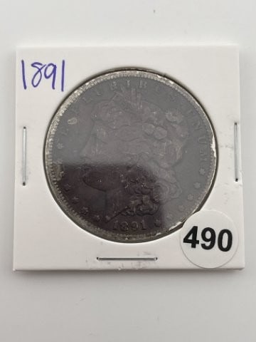 1891 Morgan Silver Dollar Coin (1 of 2)