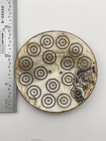 Engraved Shell Pendant Indian Artifact Arrowhead