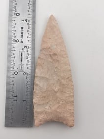 4 & 1/8" Clovis from Kansas City, Missouri Indian Artifact Arrowhead