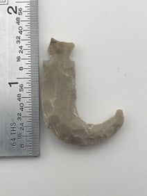1 & 3/8" Flint Fish Hook Indian Artifact Arrowhead