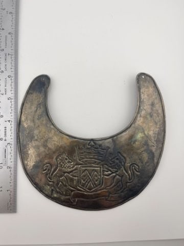 Metal Gorget Indian Artifact Arrowhead (1 of 4)