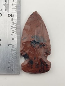 Pre-Columbian Mahogony Obsidian Point from Mexico Indian Artifact Arrowhead