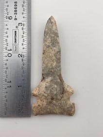 3 & 1/8" Hemphill Drill from Kansas City, Missouri Indian Artifact Arrowhead