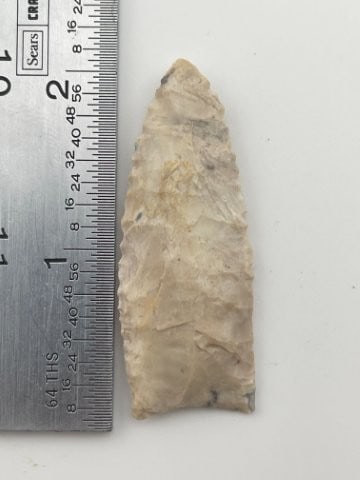 2" Fluted Clovis from Kansas City Missouri Indian Artifact Arrowhead (1 of 3)