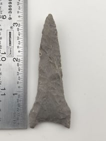 3 & 1/8" Dalton from Kansas City, Missouri Indian Artifact Arrowhead
