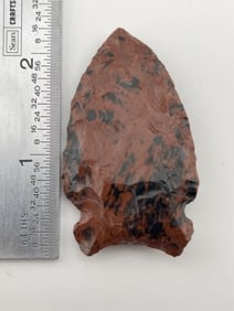 Mahogony Obsidian Graham Cave Indian Artifact Arrowhead
