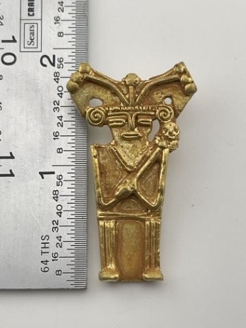 Tumbaga Tairona Gold Figurine UNKNOWN MATERIAL (1 of 4)