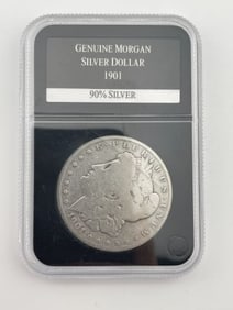 1901 Genuine Morgan Silver Dollar Coin 90% Silver