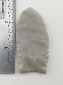 2 & 1/2" Clovis from Kansas City, Missouri Indian Artifact Arrowhead