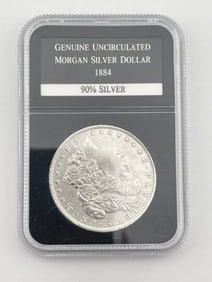 1884 UNC Genuine Morgan Silver Dollar Coin 90% Silver
