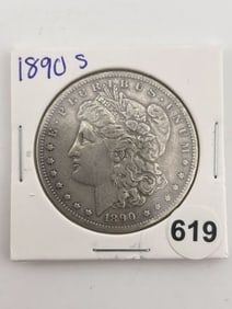 1890 S Morgan Silver Dollar Coin