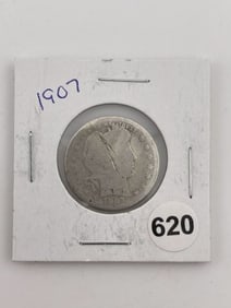 1907 Barber Quarter Coin
