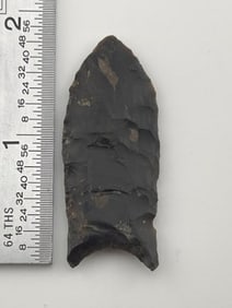 1 & 7/8" Fluted Folsom from Nebraska Indian Artifact Arrowhead
