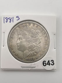 1881 S Morgan Silver Dollar Coin