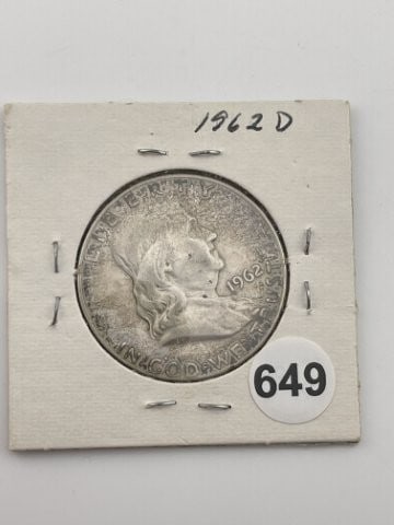 1962 D Franklin Half Dollar Coin: KEY WORDS: INDIAN ARTIFACT ARTIFACTS ARROWHEAD ARROWHEADS NATIVE AMERICAN MISSISSIPPIAN QUAPAW CADDO POTTERY COINS MORGAN DOLLAR PEACE DOLLAR SILVER COINS Arkansas. Now taking in consignments for pre-
