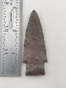 2 & 3/4" Scottsbluff from Kansas City, Missouri Indian Artifact Arrowhead