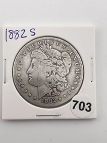 1882 S Morgan Silver Dollar Coin