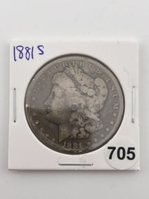 1881 S Morgan Silver Dollar Coin