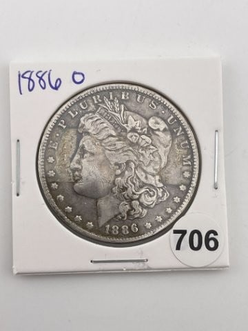 1886 O Morgan Silver Dollar Coin (1 of 2)