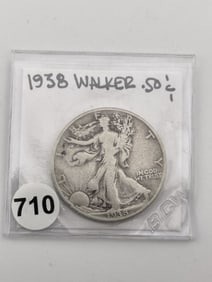 1938 Walking Liberty Half Dollar Coin