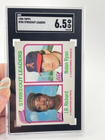 1980 Topps #206 Strikeout Leaders Nolan Ryan Baseball Card