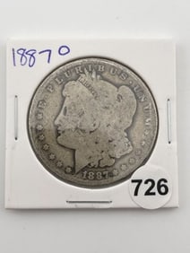 1887 O Morgan Silver Dollar Coin
