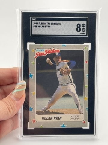 1988 Fleer Star Stickers #88 Nolan Ryan Baseball Card (1 of 2)