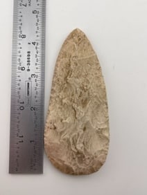 4 & 3/8" Cobbs Indian Artifact Arrowhead