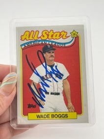Wade Boggs Hand Signed Authentic Autograph